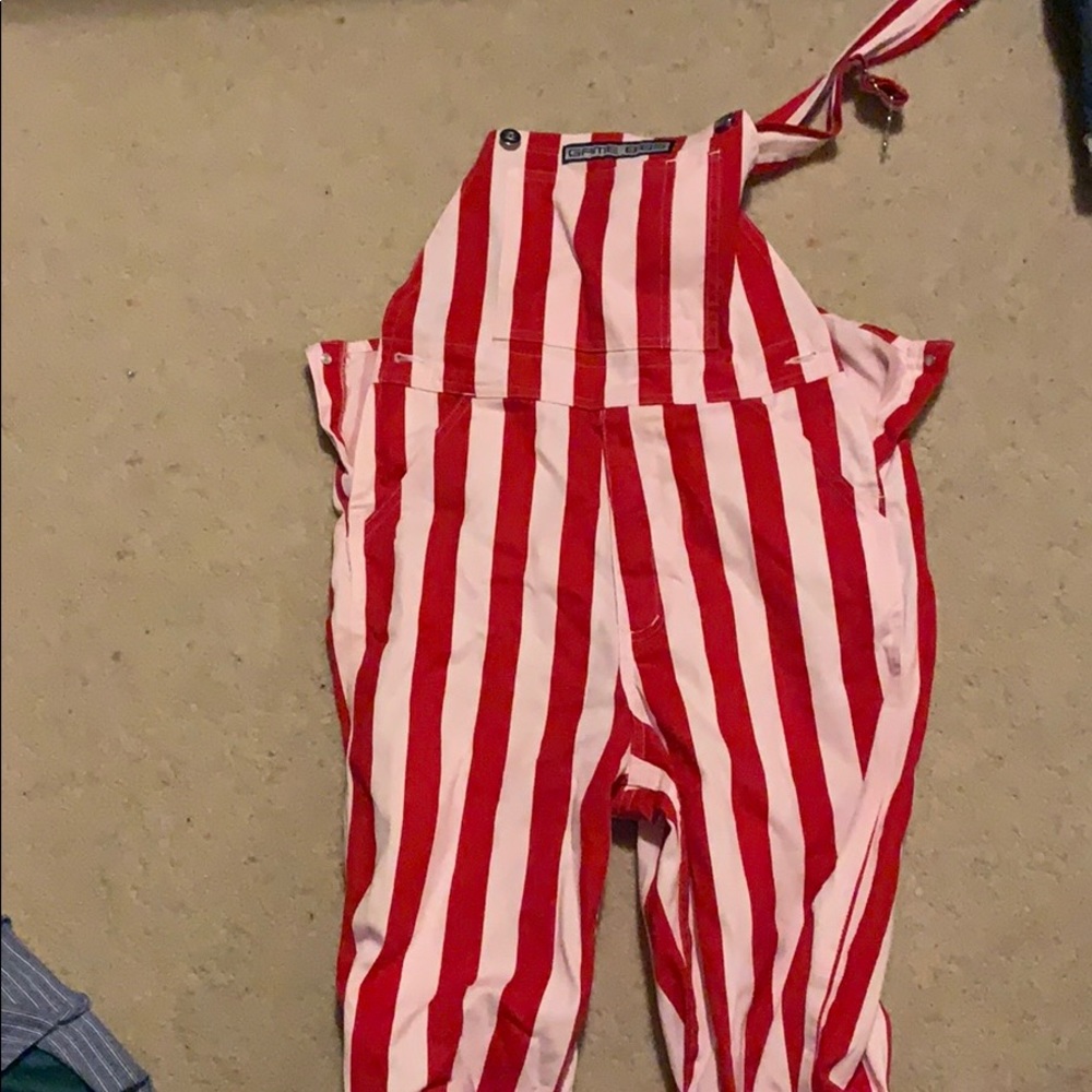 IU Candy Stripe Overalls